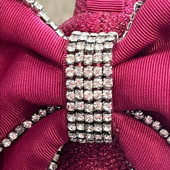 Betsey Johnson for Torrid Pink Glitter Bow Back Chunky Heels | Size 11 Wide - Picture 11 of 16